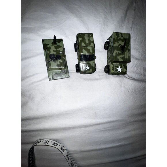 Vintage Mighty Wheels US Army Hummer Humvee Jeep Tank truck 3pc Diecast Soma - Picture 3 of 10